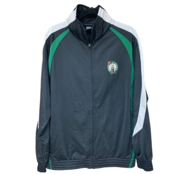 Boston Celtics NBA Men's Full Zip Black Green White Track Jacket Size Large - Picture 5 of 9